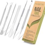 6-Pack Ingrown Toenail File and Lifters, Professional Surgical Stainless Steel Ingrown Toenail Removal Tool Kit, Manicure Treatment Pedicure Under Nail Cleaner Correction Polish Pain